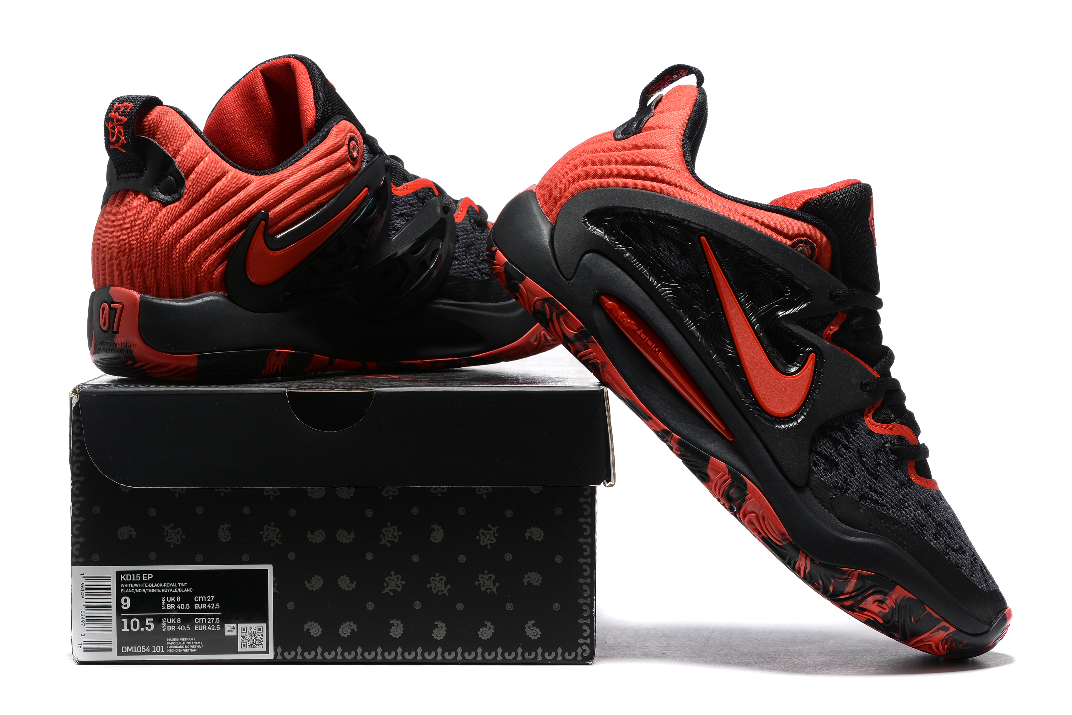 Nike KD 15 kids Black University Red